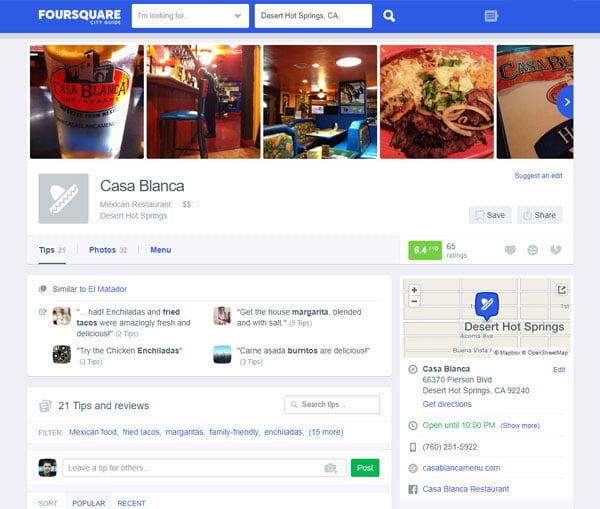 Get you business listed in Foursquare Local Search